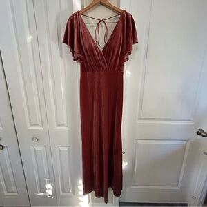 Jenny Yoo size 6 Ellis Pink velvet Gown